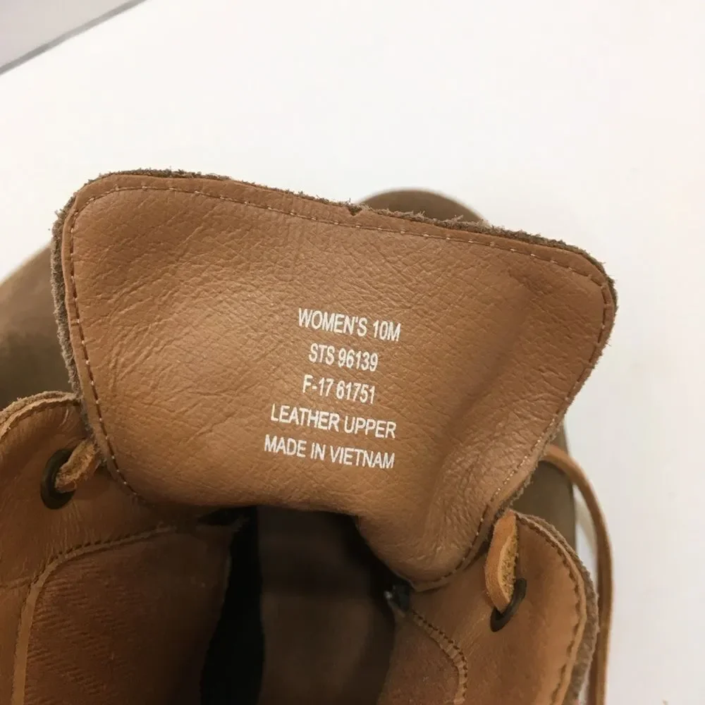 EXCELLENT CONDITION SPERRY‎ BROWN SUEDE WEDGE BOOTIES